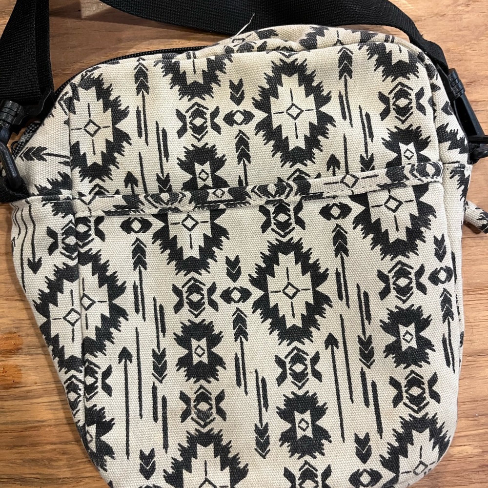 Stylish Black and White Patterned Women's Bag